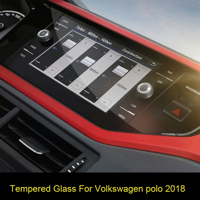 Защитное закаленное стекло для Volkswagen vw polo/vw Polo 6 8 дюймов 2019 | Автомобили и