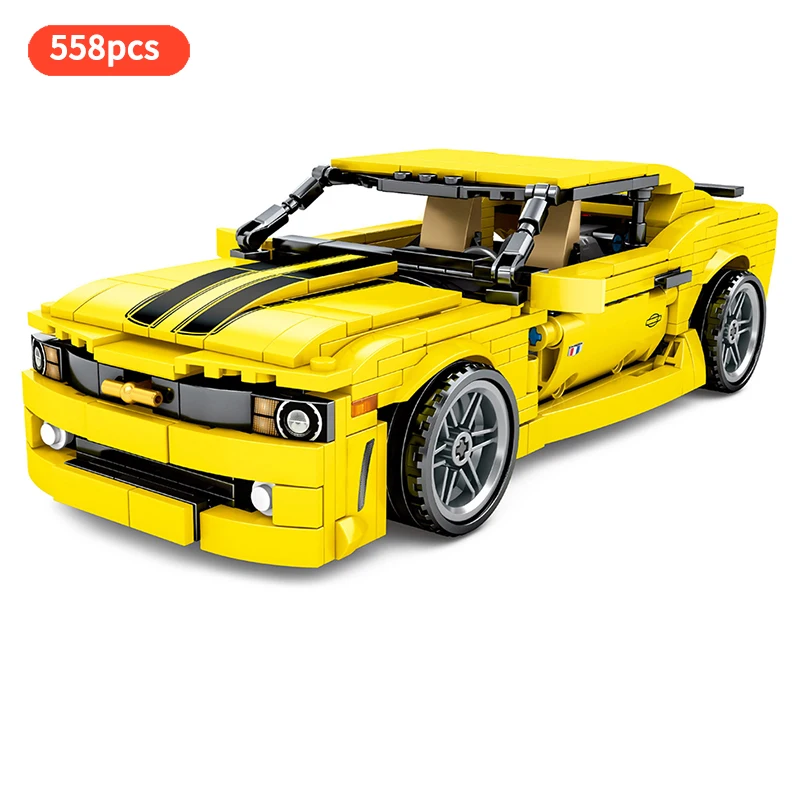 

Pullback Racers Famous Car Series Camaro Model Compatible legoingly Technic Pull Back Bricks Building Blocks Toys For Boys Gift