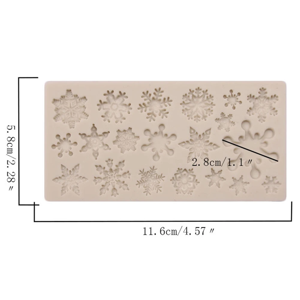 Прочный Рождество в форме снежинок силиконовая форма для торта вечерние набор для работы с мастикой «сделай сам» Конфеты выпечки инструмент