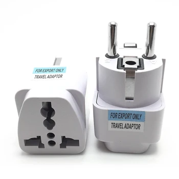 

Universal EU German Conversion Plug Two Hole Design Universal Conversion Power Socket White Travel Conversion Plug Accessories