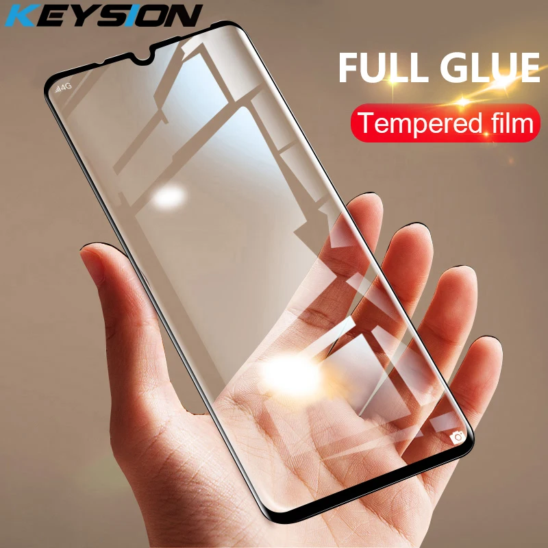 

KEYSION Tempered Glass for OPPO Realme XT X2 Pro Q X 5 3 Pro C2 Full Cover Screen Protector Glass Film for Reno 2z A5 A9 2020