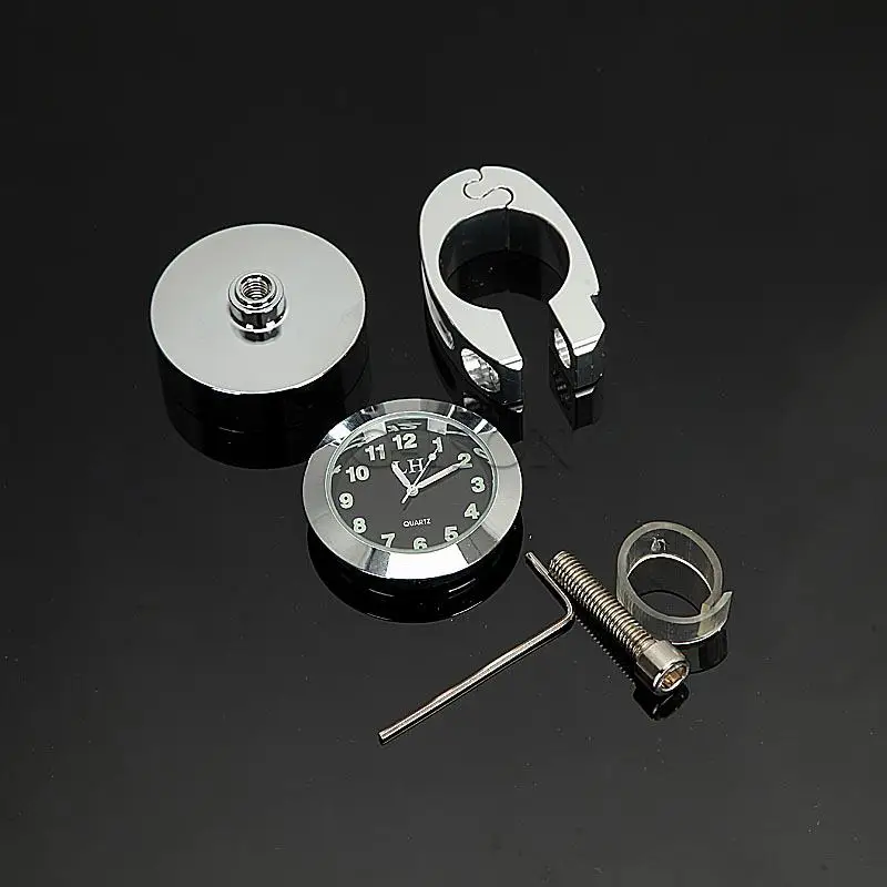 Мотоцикл серебро руль бар крепление часы для Yamaha V-Star Vstar 950 1100 1300 классический Stryker Cruisers Чопперы
