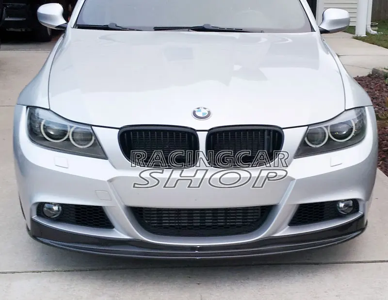 AK Style Real Carbon Fiber Front Lip Spoiler For Bmw 3-Series E90 E91 LCI M Tech MSport Bumper