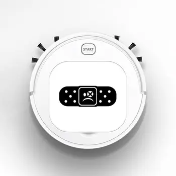 

Auto USB Sweeping 1800Pa Multifunction Smart Robot Vacuum Cleaner Dry Wet Floor Cleaner BANDAID SAD FACE Tail