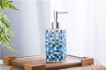 

400ML Mosaic Pattern Ceramic Emulsion Bottle Pressing Soap Dispenser Home Hotel Shampoo Shower Gel Hand Sanitizer