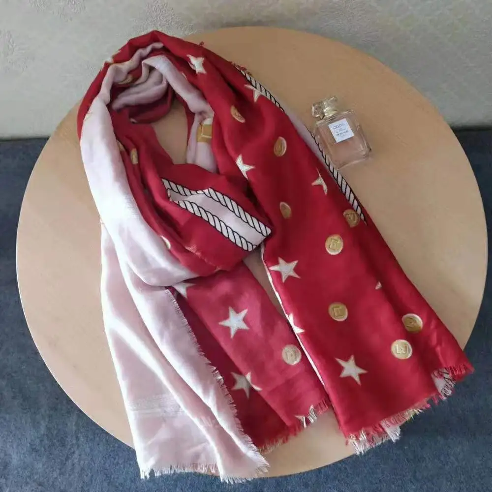 Итальянские модные брендовые женские шарфы, высококачественные летние шарфы - Цвет: 54