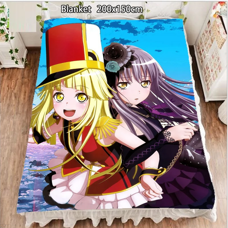 Anime Fleece Blanket and BedspreadsB anG Dream Udagawa Ako Tsurumaki