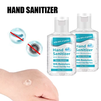 

2Pcs 60ML Portable Disinfectant Hand Cleaner Disposable Rinse Free Hand Soaps Without Alcohol