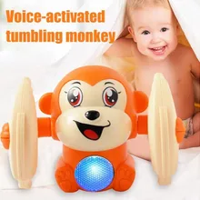 Развивающие игрушки для малышей, голосовое управление, Скалка, маленькая обезьянка, игрушка, ходьба, поет, игра в мозги, интересные милые игрушки для детей