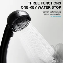 New Third Gear Adjustment Water Saving Round Shower Head Plastic Hand Hold Rain Spray Bath Shower Bathroom Accessories 2022