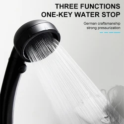 New Third Gear Adjustment Water Saving Round Shower Head Plastic Hand Hold Rain Spray Bath Shower Bathroom Accessories 2022