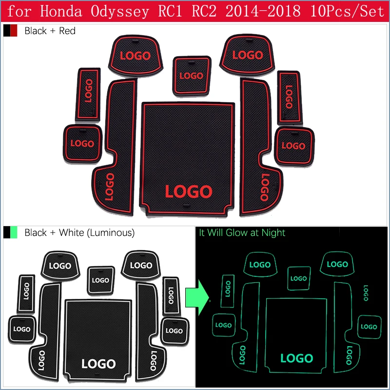 Противоскользящими резиновыми затворный слот, циновка чашки для Honda Odyssey RC1 RC2 JDM модель 10 шт автомобильные аксессуары наклейки