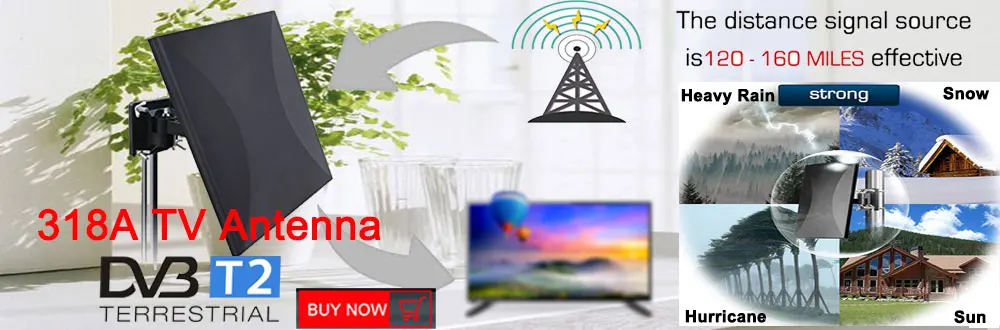 DVB-T2 цифровая антенна ТВ 4K 1080P D tv HD tv Внутренняя антенна UHF DVB T2 tdt tv receptor 80 км Усилитель сотового сигнала