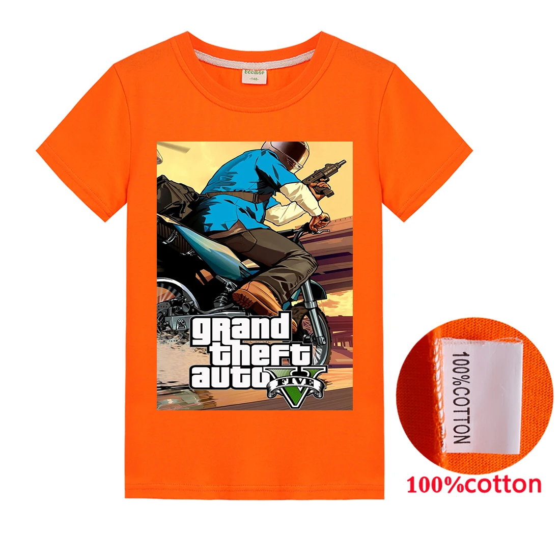Лидер продаж, футболка для мальчиков и девочек Новинка, gta 5 Grand Theft Auto V, Детские хлопковые футболки с принтом, детская одежда с короткими рукавами детские топы с капюшоном - Color: T1215