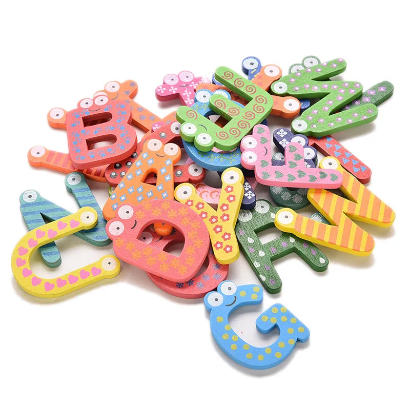 26 шт. детский деревянный магнит на холодильник|wooden magnet|magnet babytoys letters |