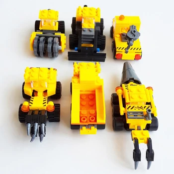 

Wisdom Building Blocks Plastic Boy City Engineering Vehicle Earth Excavation Excavating Machinery Architecture Toys