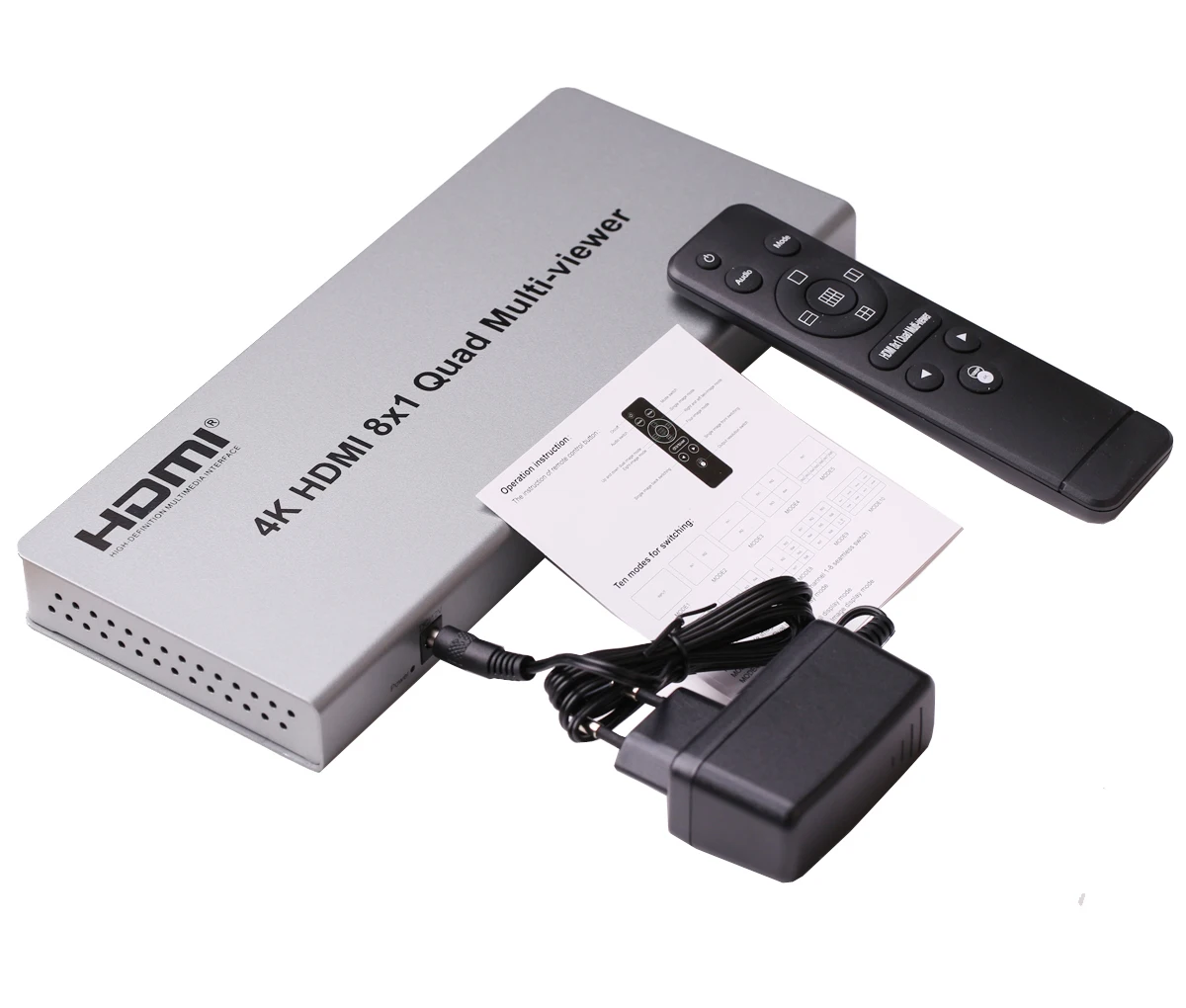 NO Packing Box 4K HDMI 8x1 Quad мультипросмотрщик HDMI коммутатор 8 в 1 выход бесшовный переключатель мультипросмотрщик ИК-экран разделитель HD ТВ дисплей конвертер - Цвет: NO Packing Box