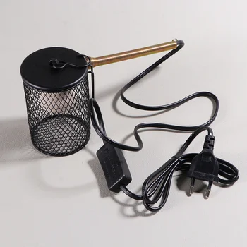 

Reptile Anti-Scald Lamp Cover for Heating Light Reptile Protection with US Plug Black (without Light)