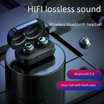 

TWS Bluetooth 5.0 HIFI Wireless Earphones T5 Headset 8D Stereo Sport Earbuds Headset