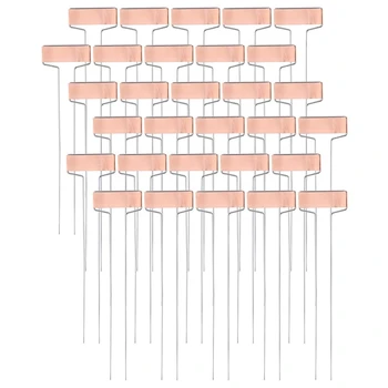 

30 Pack 10 Inch High Copper Plate Metal Plant Labels Garden Stake Tags Reusable Planting Gardening Markers