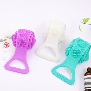

Bath Towel Brush Exfoliating Massage With Pull Ring Shower Cloth Back Scrub Household Merchandises Scrubbers Bathroom Products