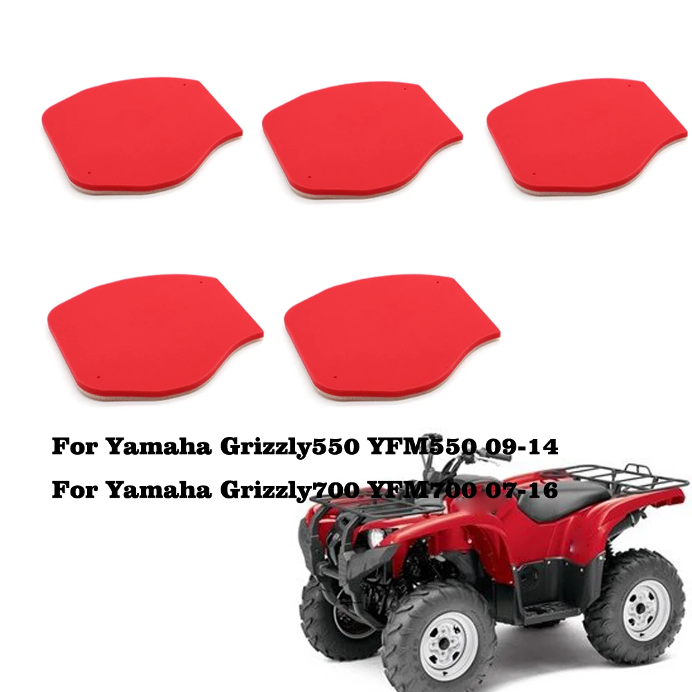 

5 piece Air Filter Cleaner For Yamaha Grizzly 550 YFM550 2009-2014 Grizzly 700 YFM700 4X4 2007-2016 Replace 3B4-14451-00-00