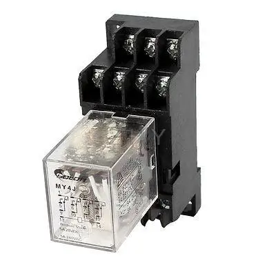

MY4J DC12V Coil 4PDT 14 Pins Power Relay w Plastic Base