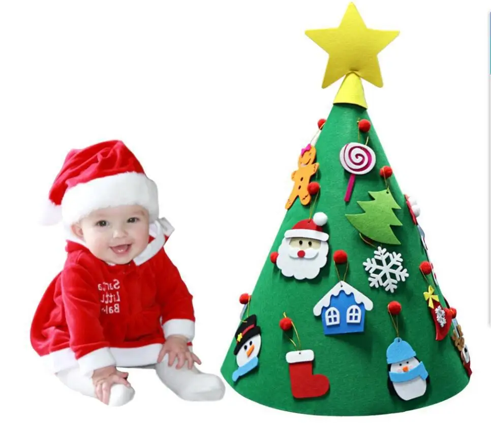 

New Style 3D Christmas Tree Cone Christmas Tree Pendant DIY Felt Christmas Tree