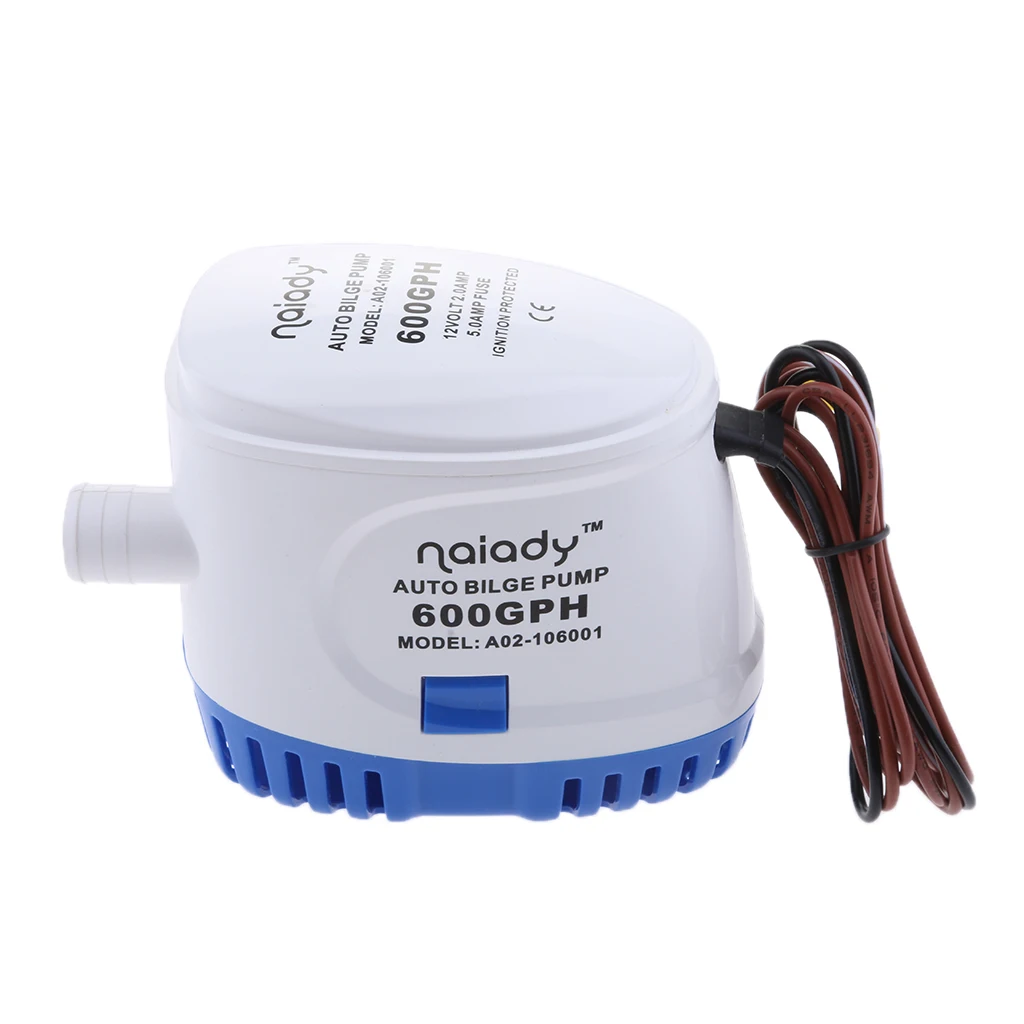600GPH 12V Automatic Yacht Bilge Pump Submersible 1.15'' Outlet