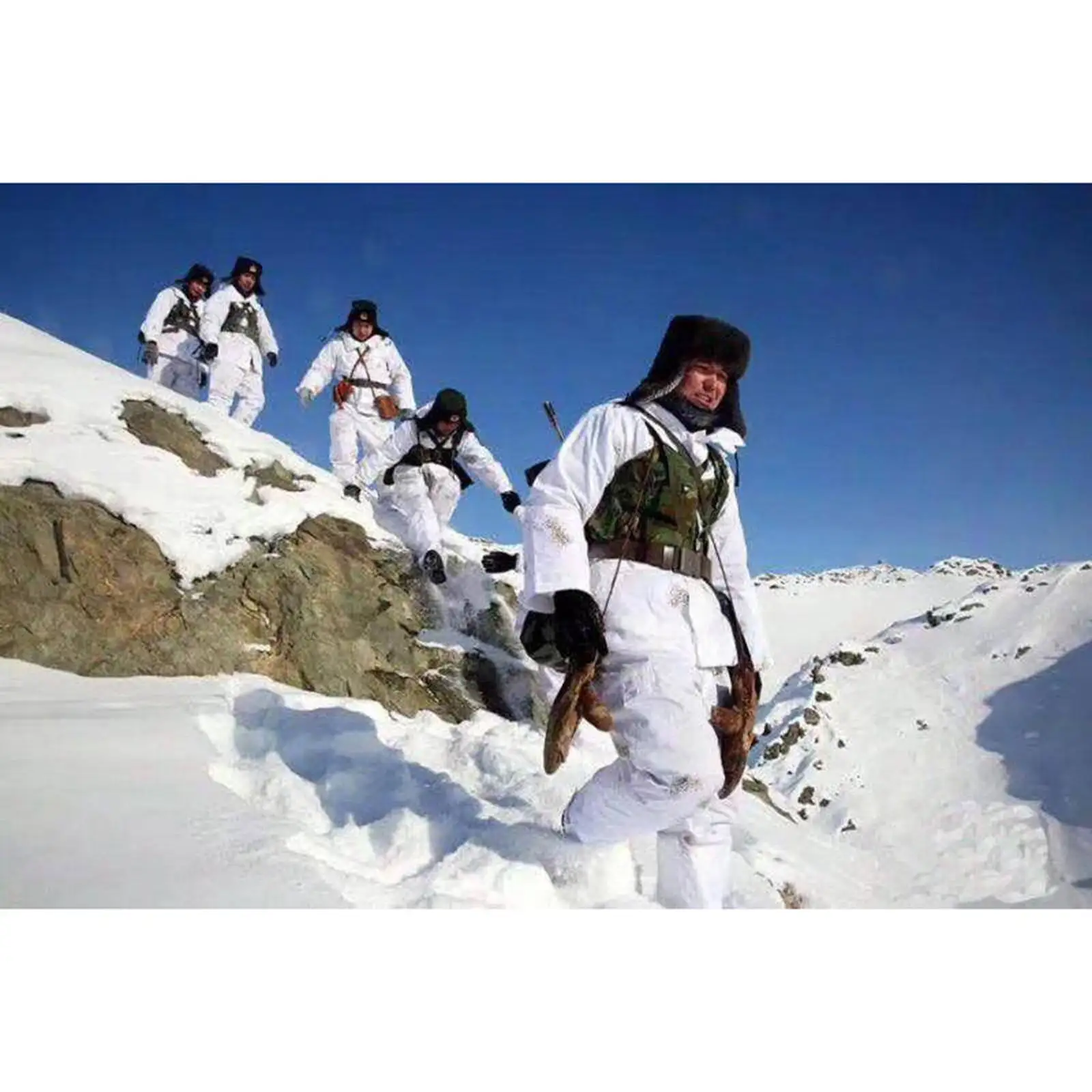 White Snow Camouflage Ghillie Suit Hunting Bionic Color Hunting Clothes Ski Suit 