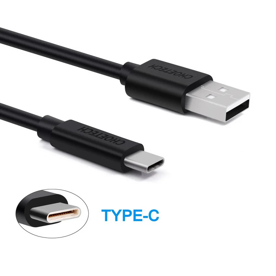 CHOETECH качество 3A Реверсивный usb type C кабель для зарядки мобильного телефона кабель для передачи данных с 56 к резистором для samsung S8 type-C устройств