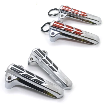 

ZORBYZ Motorcycle 1Pair Chrome LED Lower Fork Leg Covers Light Case For Harley FLHR FLHX FLHT 2014-2017