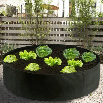 

Vegetable Garden Bed Raised Flower Box Round Grow Bag Planter Herb Planting For Fruits And Herbs, Including Carrots, Spinach