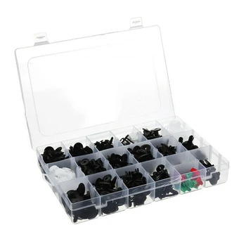 

425pcs Set Rivet Fasteners Auto Plastic Trim Panel Moulding Clip Kit New