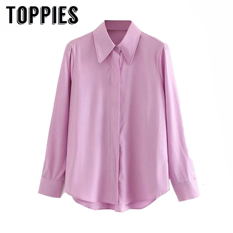 Pink Long Sleeve Shirt Fall Ladies Tops Women Button Shirt haut femme blusas mujer de moda