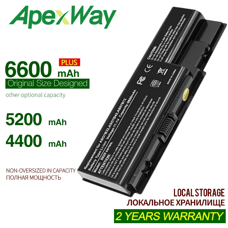 Аккумулятор ApexWay as07b31 7730g lpatop Для ACE AS07B31 AS07B32 AS07B41 AS07B42 AS07B51 AS07B52 AS07B61 AS07B71 для Aspire 5230 Ser