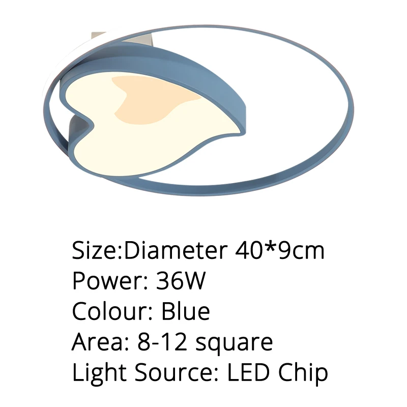 Современный светодиодный потолочный светильник для спальни, кухни, поверхностный светильник, белый, розовый, голубой каркас, дистанционный светильник, светильник, люстры - Цвет корпуса: X8106 blue 40cm