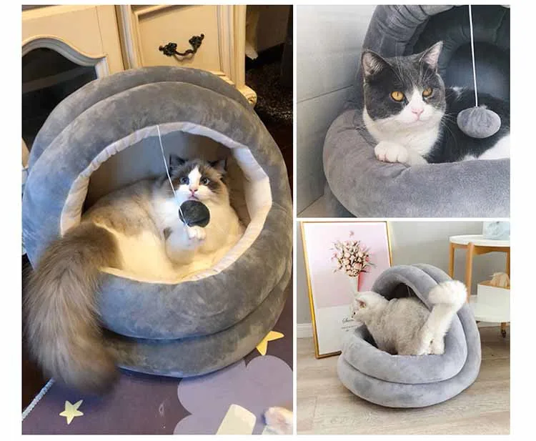 Aapet PP хлопковое гнездо для кошек, домик для домашних животных, Мягкая Питомник для собак, щенков, собачьей будки, кровать для кошек, моющаяся, для домашних животных, пещера, кошка, котенок, коврик, товары для домашних животных