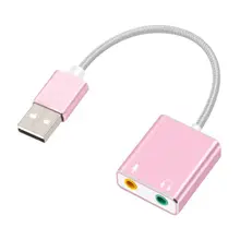 #Special Offers External Stereo Sound Card Adapter Braided Nylon Aluminum Audio Adapter With 3.5mm Headphone And Microphone Jack #Special Offers External Stereo Sound Card Adapter Braided Nylon Aluminum Audio Adapter With 3.5mm Headphone And Microphone Jack