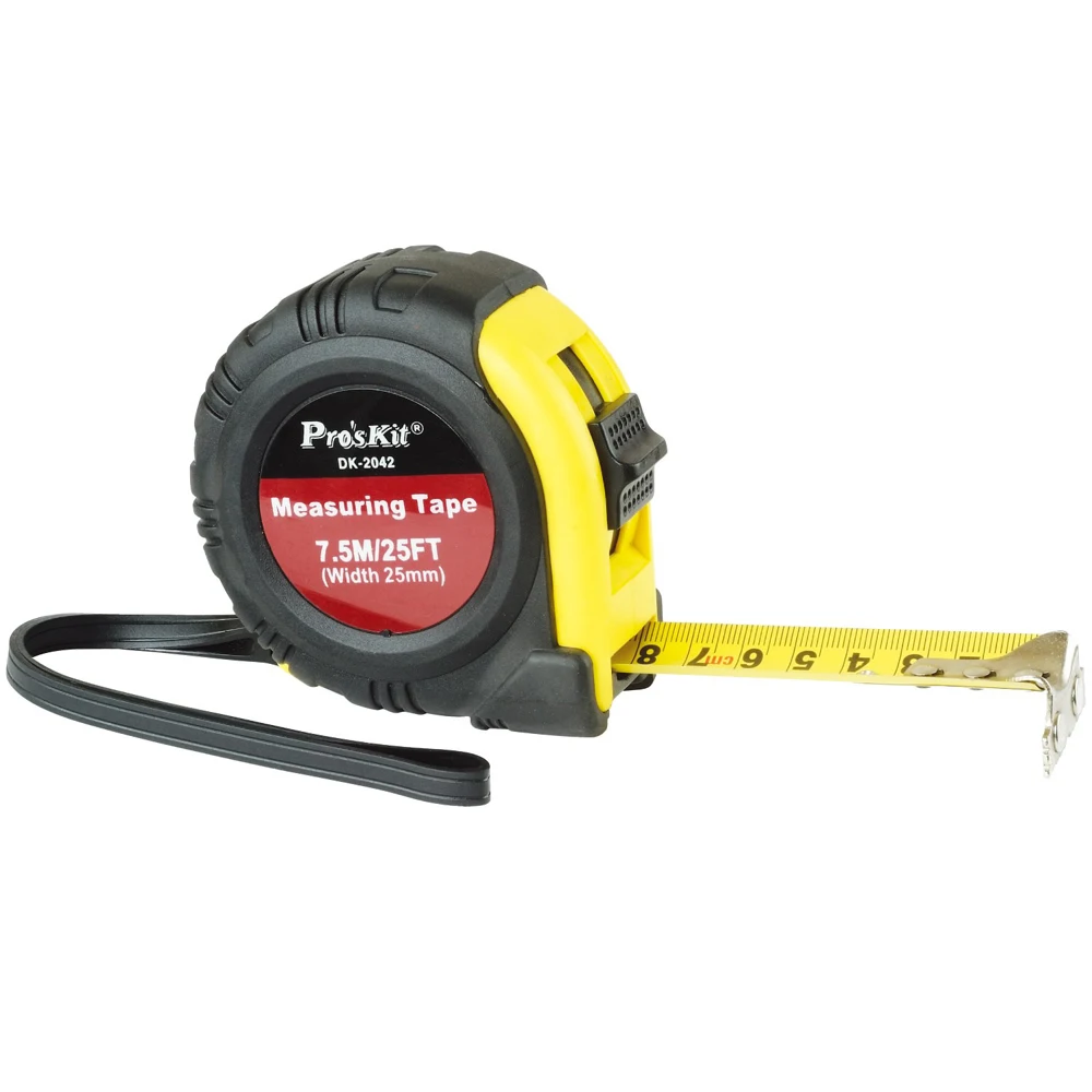 

Pro'skit 7.5M Range Finder Strong Magnetic Steel Tape Measure Non-Slip With Locking Distance Length Wood Measuring Tapeline