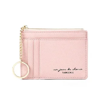 1PC nuove donne di moda portafogli cerniera portamonete in pelle PU mini portachiavi portafoglio portatile piccolo porta carte multi bit
