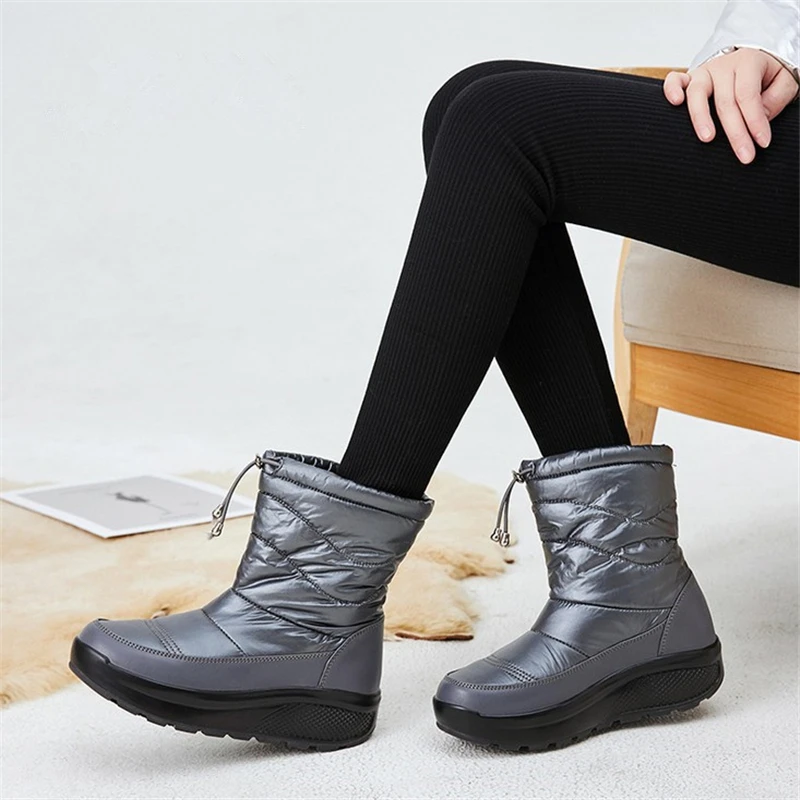 wedge snow boots waterproof