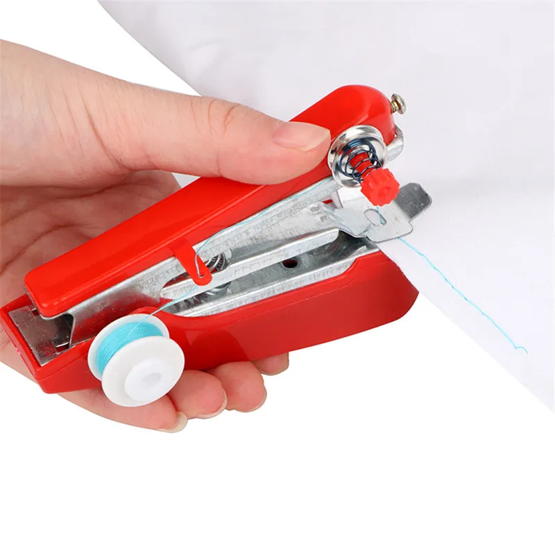 

Manual Operation Portable Mini Sewing Machine Creative Outdoor Simple Sewing Tools Home Travel Small Embroidery Random Color