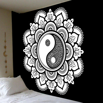 

Large Mandala Indian Tapestry Wall Hanging Bohemian Beach Mat Polyester Thin Blanket Yoga Shawl Mat 200x150cm Blanket