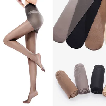 

Women's Thin Tights Flexible Breakable Stockings 15D Translucent Invisible Stockings Super Elastic One size