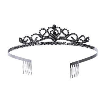 

Hair Clips For Women Hair Pins Hair Accessories Wedding Bridal Rhinestone Hair Barrettes Hair Comb Hair Loop (Black)