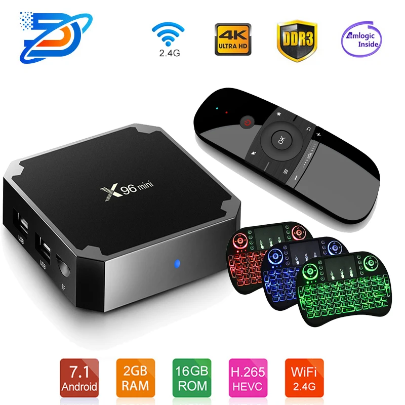

X96 mini Android TV Box Android 7.1 Russia Smart 2GB 16GB Amlogic S905W Quad Core 2.4GHz WIFI Set Top Box 1GB 8GB Media Player