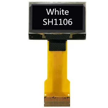 

1.3 inch OLED display plug in type white blue color 30 pin SH1106 connector 3/4 wire SPI interface 128x64 IPS full view 8 bit