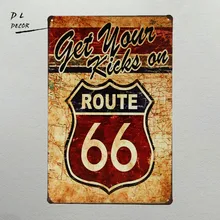 DL-получите свои удары по трассе 66 старинное моторное масло, Винтаж, металл, оловянный знак для гаража
