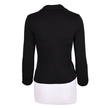 

Women Blazer Solid Color Slim Cardigan Suit Long-sleeved Commuter One Button Blazer